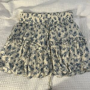 Whiteroom + Cactus floral mini skirt